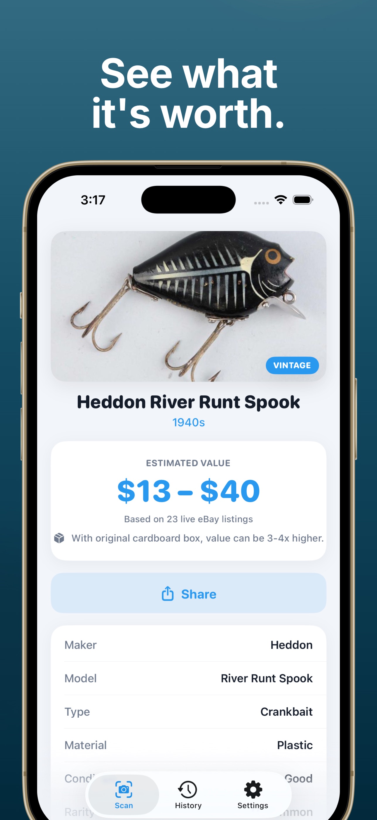 Fishing Lure Identifier app screenshot
